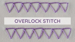 How to embroider Overlock stitch hand sewing [upl. by Averell]