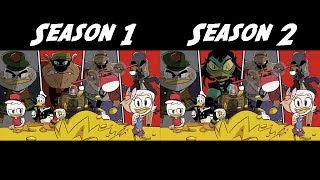 DuckTales 2017 Seasons 1 amp 2 Openings Side By Side Comparison [upl. by Arundell67]