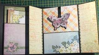 GATEFOLD PAGE TUTORIAL  Heartfelt Creations Butterfly Medley [upl. by Atlante]