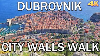 DUBROVNIK CITY WALLS WALK TOUR 2024 4K [upl. by Kartis]