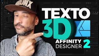 AFFINITY DESIGNER 21 │ TEXTO 3D  MANEIRA PRÁTICA E SIMPLES DE FAZER [upl. by Sollows]