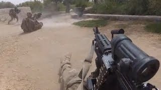 US Army Patrol Ambushed in Panjwai District Kandahar  Helmet Cam Firefight [upl. by Havstad]