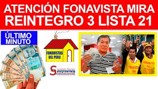 FONAVI REINTEGRO 3 LISTA 21 Y 22  TENEMOS NOTICIAS URGENTE ESTO TIENES QUE SABER [upl. by Relyuhcs]