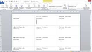 Videoanleitung Erstellen und Drucken von Etiketten mit Word 2010 [upl. by Bondie354]