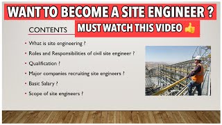 what does site engineer do  Basic salary and scope of civil site engineers 2020  siteengineer [upl. by Dronski]