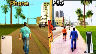 GTA Vice City Android Vs Ps5 Detail and Physics Comparison [upl. by Nelram]