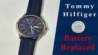 Tommy Hilfiger watch Battery Replacement  date amp day  chronograph  watch repair [upl. by Marlena]