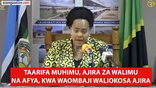 TAMISEMI TAARIFA MUHIMU AJIRA ZA WALIMU NA AFYA 20232024 WALIOKOSA AJIRA TAREHE YA KURIPOTI KAZINI [upl. by Goulden809]