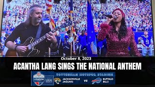 Acantha Lang Sings the National Anthem at Jacksonville Jaguars vs Buffalo Bills London Games [upl. by Nitnelav858]