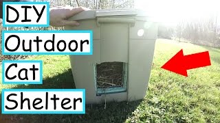 DIY Outdoor Cat Shelter [upl. by Eanat]