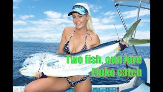 Two fish one lure  Fluke catch [upl. by Callum]