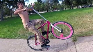 Putting Scooter Bars On A Fixed Gear Bike [upl. by Chere]