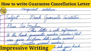 write a letter format for Bank guarantee cancellation letter writingEnglishletterimpressivewriting [upl. by Anitrak653]