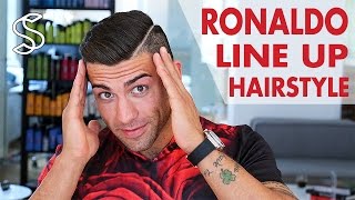 Cristiano Ronaldo hairstyle razor parting [upl. by Ahsiak]