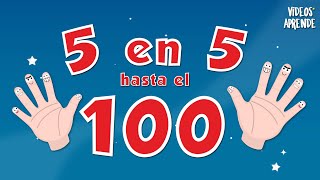 5 en 5 hasta el 100  Videos Aprende  contar múltiplos [upl. by Aimac]