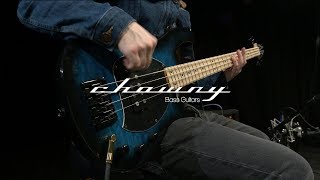 Chowny Retrovibe Davie504 EVO Bass Blue Burst  Gear4music demo [upl. by Akihsat]