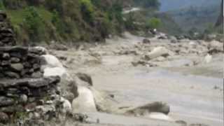 A Glacier Lake Outburst Flood GLOF in Pokhara Nepal Full HD Video [upl. by Ainimreh652]