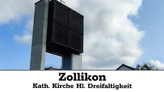 CH  ZH Zollikon Glocken der Kath Kirche Hl Dreifaltigkeit Vollgeläute Tonaufnahme [upl. by Whitebook]