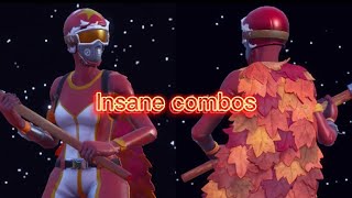 AUTUMN MANTLE CAPE COMBOS Insane sweaty autumn mantle combos Fortnite [upl. by Soinski]