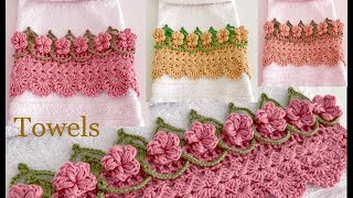 Como hacer Toallas Decorativas Bonitas Lindas para tu casa a Crochet [upl. by Serle]