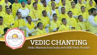 1100 Pundits Chant Vedic Mantras from India  World Culture Festival 2016 [upl. by Benjamin]