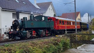 Dampfzug der OensingenBalsthal Bahn OeBB [upl. by Ordnajela462]