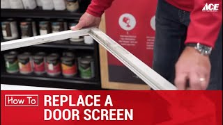 Replace A Door Screen  Ace Hardware [upl. by Ahsinauj]