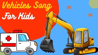 Excavator Fire Truck and Ambulance Songs for Kids Fun Educational Vehicle Songs [upl. by Lon]