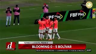 Blooming 0  5 Bolívar l TorneoClausura  fecha 5 [upl. by Walton]