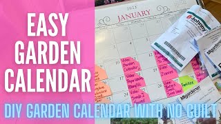 Easy Garden Calendar ⏰  DIY Garden Calendar  How To Make A Garden Calendar  Garden Organization [upl. by Tremain100]