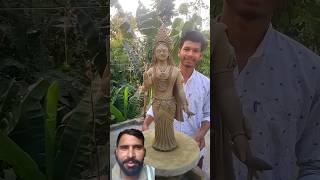 Sita Mata  How to make clay Sita Ram idol Sitaram SitaMata calySitaMa shorts jile ram [upl. by Gutow691]