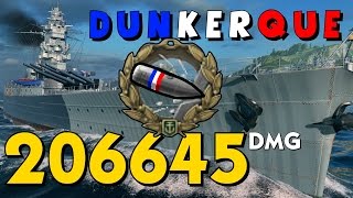 Dunkerque 206K DMG 🇫🇷 World of Warships [upl. by Aimahs]