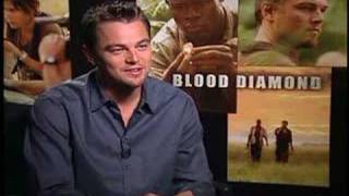 Blood Diamond Leonardo DiCaprio interview [upl. by Leahcimluap179]