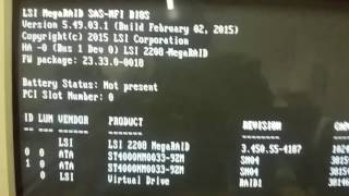 Example LSI Mega Raid sas setup  Supermicro device [upl. by Simaj53]