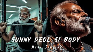 Modi Edit  Modi Singing Song  Sunny Deol Si Body Re Song  Modi funny edit [upl. by Elton]