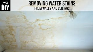 How to Remove Water Stains On Ceiling and Walls  DIY Vlog 9 [upl. by Patience]