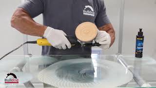 Mirka Glass Repair Sanding Demonstration [upl. by Winnick251]