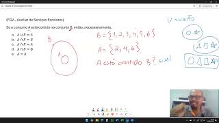 FGV Se o conjunto A está contido no conjunto B  FGV Concurso Macaé [upl. by Couture]