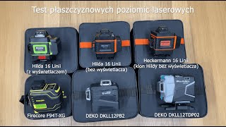 Test poziomic laserowych HILDA HECKERMANN XTECH  FIRECORE F94TXG  DEKO DKLL12PB2 DKLL12TDP02 [upl. by Odnomor]