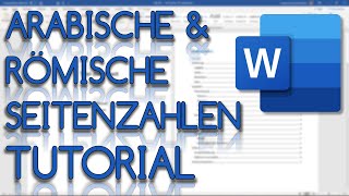 Römische amp Arabische Seitenzahlen in einem Dokument  Word Tutorial [upl. by Erde]