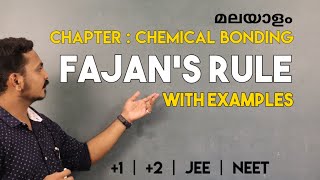 FAJANS RULE  CHEMICAL BONDING  BY CM SIR  1  NEET  JEE [upl. by Alaaj]