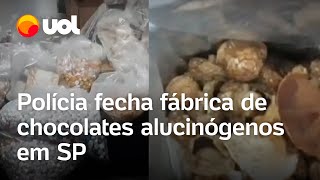 Polícia fecha fábrica de chocolates alucinógenos em SP mulheres são presas [upl. by Aohsoj939]