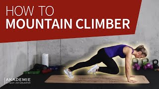 How to Mountain Climbers – Bergsteiger Übung richtig ausführen [upl. by Irek]