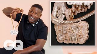 Blac Youngsta Shows Off His Insane Jewelry Collection  GQ [upl. by Erdnaet]