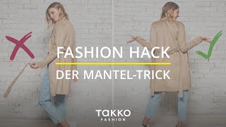 Fashion Hack Der MantelTrick  Schnell und einfach im Herbst Winter nachmachen [upl. by Lasiaf]