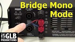 How to set up and connect a power amplifier in bridge mode [upl. by Axel836]