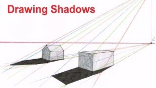 How To Draw Perspective Shadow  Drawing Shadows In Perspective [upl. by Augusto]