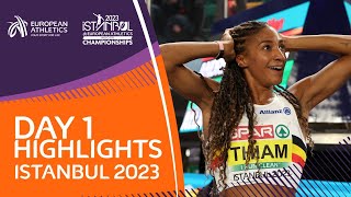 Day 1 Highlights  European Athletics Indoor Championships  Istanbul 2023 [upl. by Adia95]