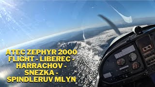 Atec Zephyr 2000 Flight  Liberec  Harrachov  Snezka  Spindleruv Mlyn [upl. by Anerol]