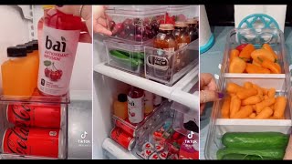 Satisfying OrganizingCleaningRestocking Fridge ✨ ASMR ✨  Pt 23 tiktok asmrsounds cleaning [upl. by Anihs]